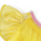 Wonderbabe Girls Belle Princess Dress Beauty And The Beast Costume Halloween Cosplay Birthday Outfit Yellow With Cape Size 1-2T