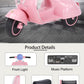Mestari Kids Ride On Motorcycle 3 Wheels Stable Bike Electric Tricycle Toy Slow Start Forward/Reverse Led Mp3 Horn Music Foot Dr