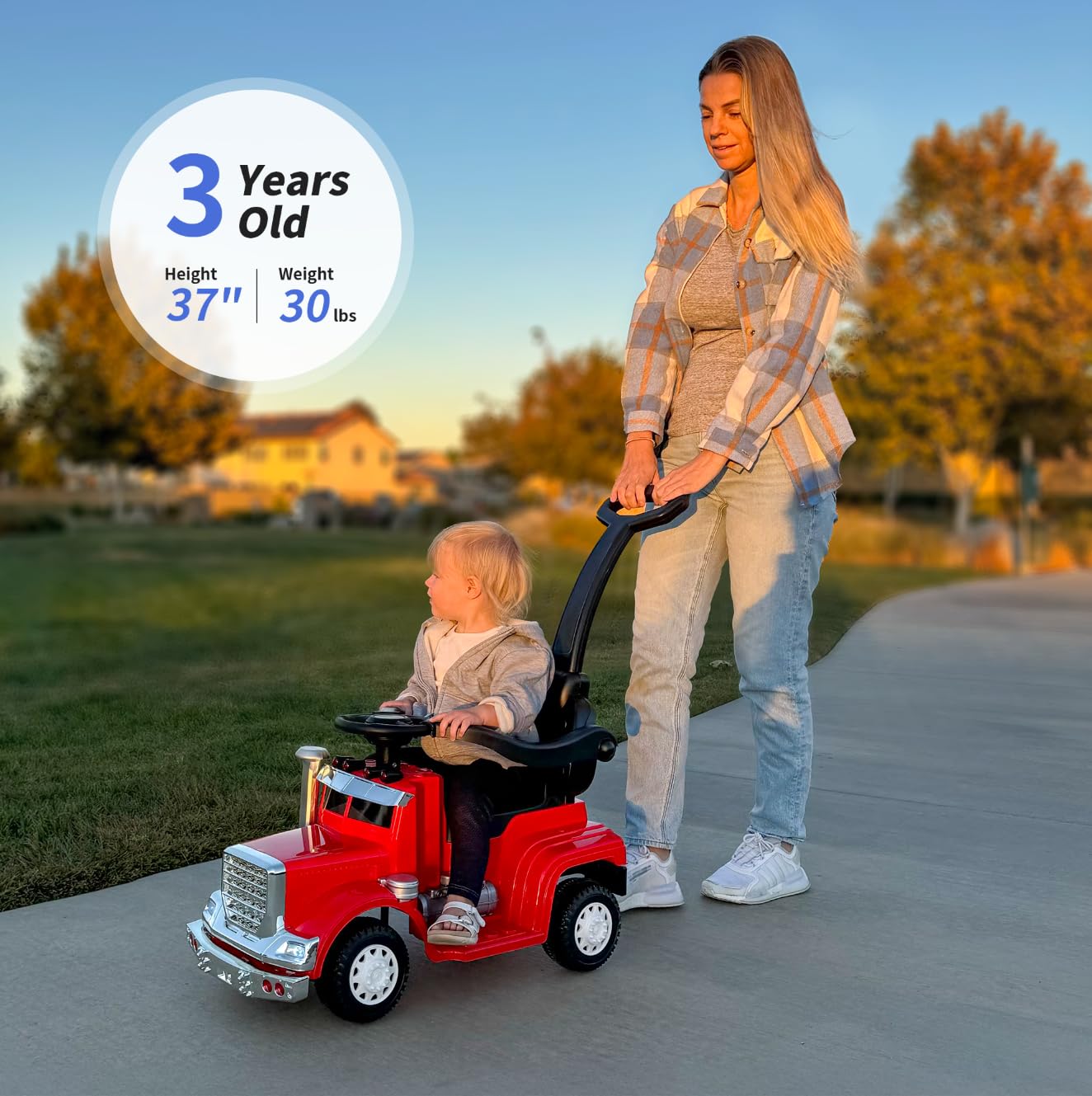 Outfunny 3-In-1 Ride On Push Car For Toddler With Handle, Toddler Ride On Toy For Girls Aged 1-3, Stroller Sliding Walking Car W