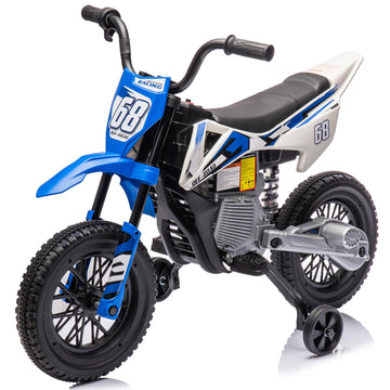 Garveelife 12V Kids Motorcycle, Electric Dirt Bike With Traning Wheels, Twist Grip Throttle, 3Mph Max Speed And Music, Ride On M