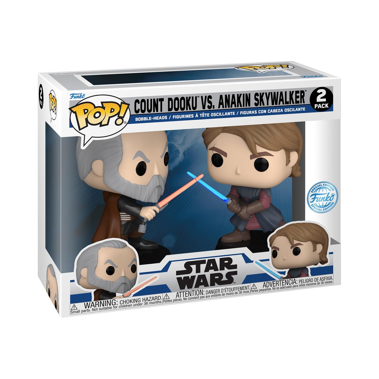 Pop! Star Wars: Count Dooku vs Anakin 2-Pack (Gamestop limited availability)