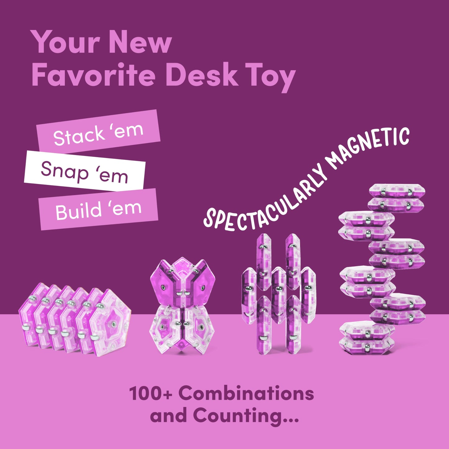 Speks Geode Sphere Magnetic Fidget Toy for mature-themeds | Quiet mature-themed Sensory Toy for Stress Relief & Anxiety  Office Desk Toy & Top Gadget Gift Idea | Quartz  12-Piece Set