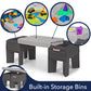Simplay3 Indoor Outdoor Sand And Water Sensory Activity Table For Toddlers, Kids All-Purpose Table With Lid And Built-In Storage