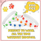Gejoy 200 Pcs Paw Print Rubber Bracelets Multicolor Silicone Stretch Wristbands for Birthday Party Supplies(Fresh Color)