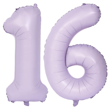 40 In Matte Purple Number Balloons Helium Foil Mylar Balloon Birthday Party Banquet Decoration Digital 16