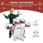 M Sanmersen Toddler Drum Kit Kids Toy Jazz Drum Set 5 Drums With Stool Mini Band Rock Set Musical Instruments Toy Birthday Gift