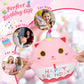 Kophinye Cat Plush,8In Pink Cat Birthday Stuffed Animal Gifts For Girlfriend, Kawaii Kitten Stuffed Animal Cute Plush Toy For Ki