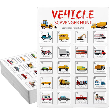 Hoolerry 30 Pcs Nature Scavenger Hunt For Kids Road Trip Game Car Scavenger Hunt Cards Travel Activities Camping Games Outdoor I
