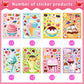 24 Sheets Make-A-Face Stickers, Make Your Own Ice Cream Mix And Match Sticker Sheets Diy Summer Ice Cream Stickers For Kids Part