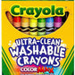 Crayola Ultra-Clean Washable Crayons (526916), 16 Colors