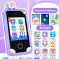 Kids Smart Phone for Girls with Holographic Pyramid, Christmas Birthday Gifts for Age 3-10 Kids Toys Cell Phone, 2.8'' Touchscre