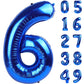 Navy Blue Jumbo Number 6 Balloon 40 Inch, Boy Girl 6Th Birthday Supplies, Foil Helium 6 16 26 46 66 Birthday Giant Balloon, Myla