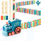 200 Pcs Domino Train Toy Set With Stickers, Dominos Train For Kids Boys Girls, Electric Dominoes Machine Train Toy Set, Birthday