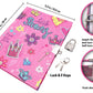 Ginmlyda Girls Diary With Lock For Kids, 7X5.25 Inches 160 Lined Pages Secret Pink Princess Notebook For Girls Journal With Lock For Kids Pre School Writing Drawing Cute Girls Gifts For Birthday