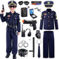 Police Officer Costume For Kids - Uniform With Accessories, Costume For Boys Girls, Cop Outfit Dress Up, Role Play Kit, Toddler