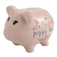 Baby Essentials My First Piggy Bank - Ceramic, Flowers Design for Boys and Girls, Model 3164