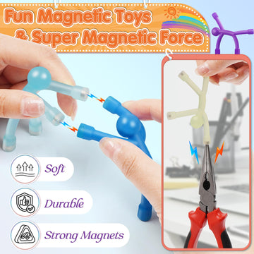 Wudime 20 Pack Magnetic People Magnetic Men, Travel Toys Magnet Toys, Magnet Men Fun Magnets Refrigerator Magnets Fridge Magnets