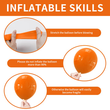 Labeol Orange Balloons Different Sizes 110Pcs 18/12/10/5 Inch Orange Balloon Garland Arch Kit Quality Latex Balloons Orange Decorations For Party Birthday Baby Shower Graduation