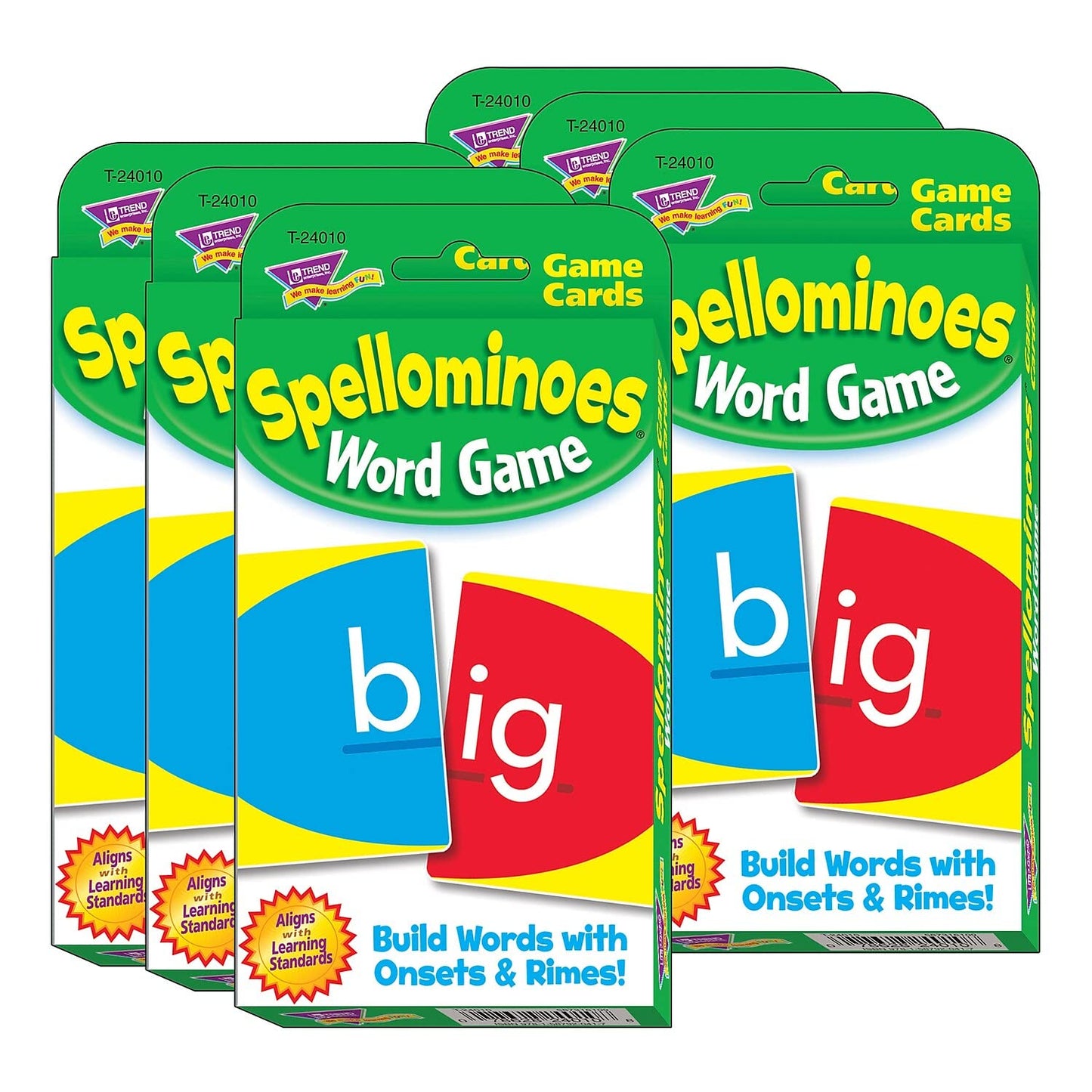 Trend Enterprises T-24010-6 Challenge Cards Spellominoes - 6 Each