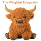 5Lbs Highland Cow Weighted Stuffed Animals, 16In Tall Big Highland Cow Plush Toy, Soft Adorable Stuffed Animal For Kids And Adul