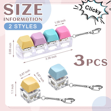 Taiyin Keyboard Fidget Toy Decompression Toys Keyboard Clicker Toy Keyboard Cube Toy Mechanical Key Toy Keyboard Button Stress Relief for mature-themed Gifts to Relief Pass Time