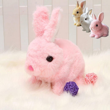 Realistic Bunny Toy Easter Basket Stuffer, 2025 New Bunny Toys Educational Interactive Toys Bunnies Can Walk And Talk, Handmade