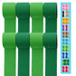 8 Rolls Crepe Paper Streamers 656ft, Pack of Deep Green and Grass Green Party Steamers Set for Party Decoration Wedding Birthday