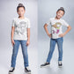 DaVinci in You Coloring Shirt for Girls - Kit with 10 Fabric Markers and Alphabet Stencil (Mermaid, 8/9)