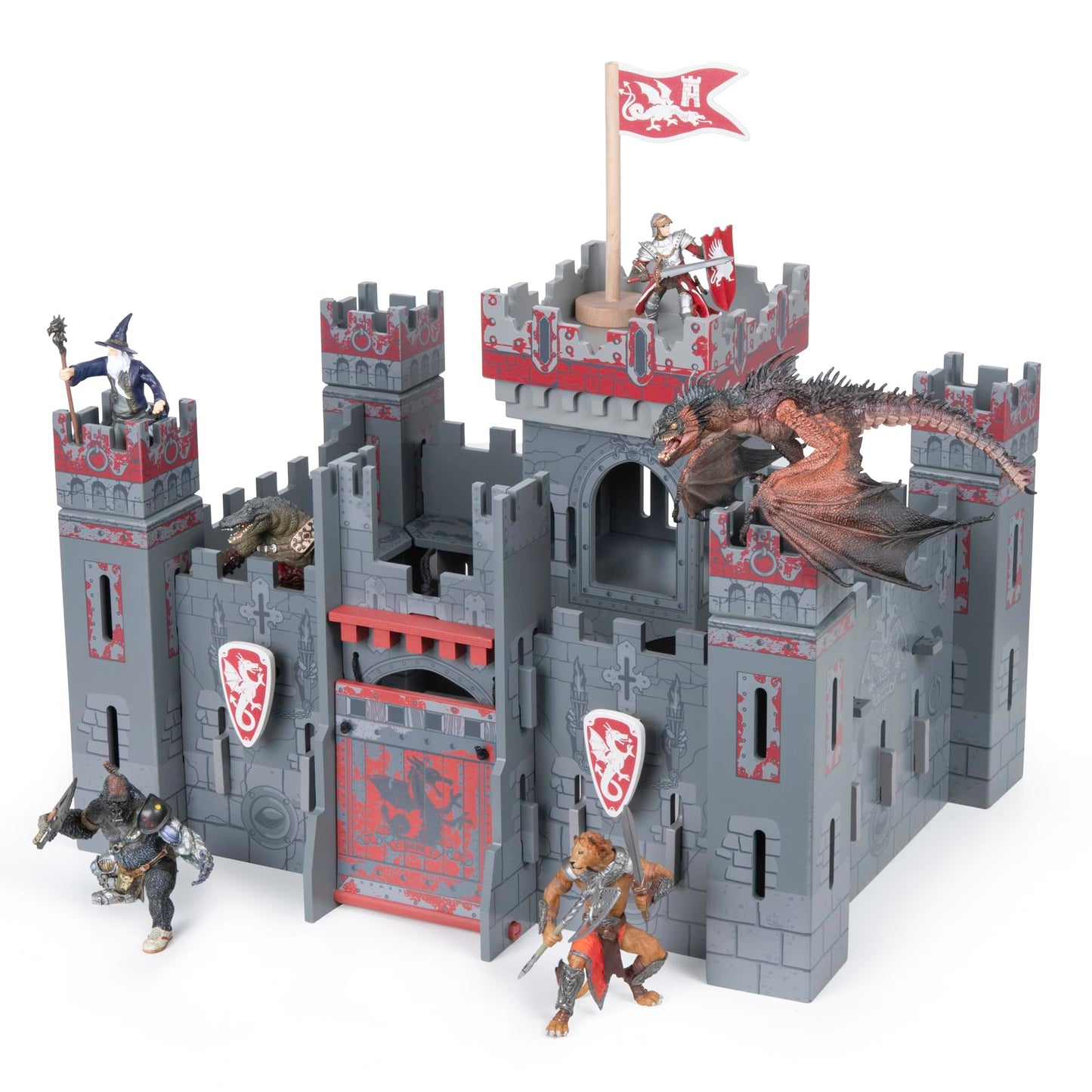 Papo - Medieval & Fantasy - Fantasy Castle - 60053 - Wooden Playset For Figurines - Collectible - For Children - Suitable For Bo