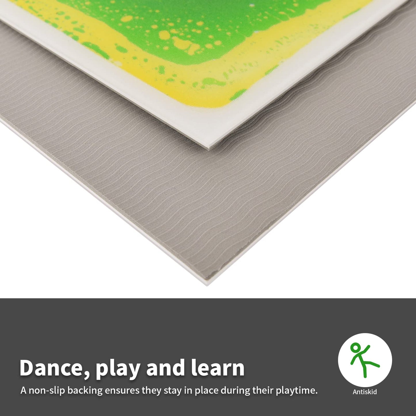 LONGKING Sensory Floor Tiles, 12x12 Inch Vinyl, Purple, Model LKUV35, Ideal for Activity Play Centers and Autism Sensory Needs