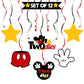 LINGTEER Mickey Oh Twodles Birthday Swirls Streamers - Cheers to Boys 2nd Birthday Kids Two Years Old Mouse Bday Party Hanging D