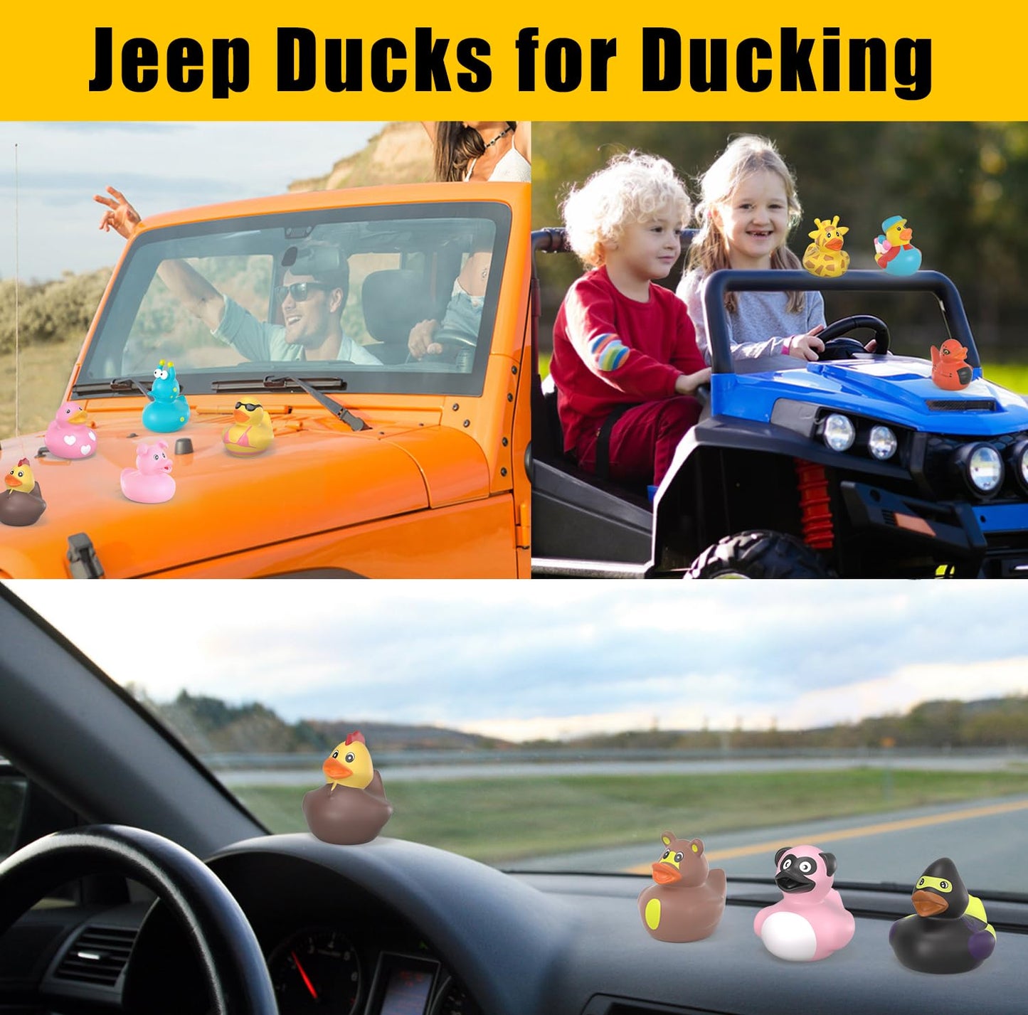 120 Pcs Rubber Ducks In Bulk, Jeep Ducks, Mini Rubber Duckies For Toddler Baby Bath Toys, Kids Bath Pool Toys, Duck Gifts For Bi