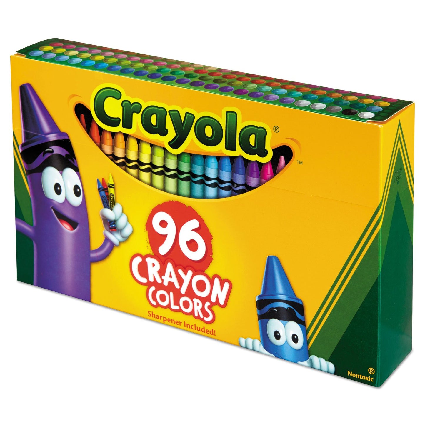 Crayola 520096 Classic Color Crayons in Flip-Top Pack with Sharpener, 96 Colors