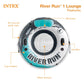 Intex River Run 1 Water Tube Lake Raft Inflatable Pool Floats with 2 Heavy Duty Handles  Backrest  and 2 Cupholders  Red (4 Pack)