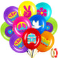 40 Pack 60s Hippie Theme Party Balloons Decorations, 12 Inch Retro Flower Groovy Party Power Peace Sign Party Latex Balloons fo