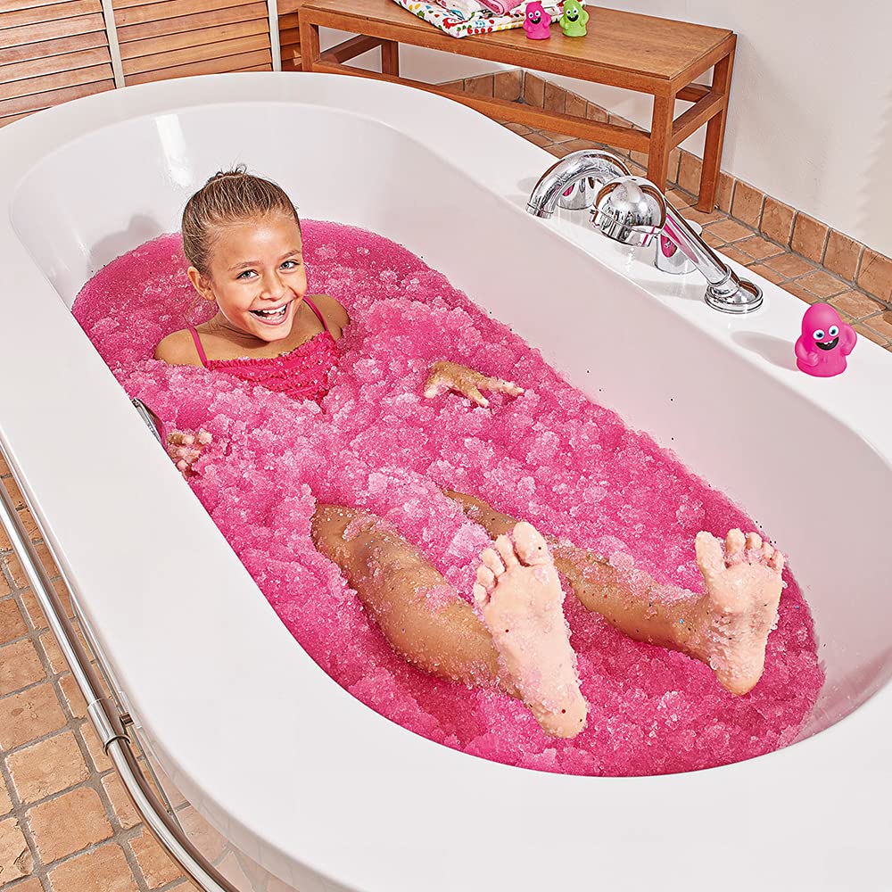 Zimpli Kids Glitter Gelli Baff Pink - Biodegradable & Vegan Friendly Bath Goo, 1 Bath or 6 Play Uses, Perfect for Boys & Girls