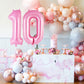 Pink Number 0 Balloon 40 Inch, Big Large Foil Helium Number Balloons, Jumbo Giant Mylar Number 0 Balloons For Birthday Party Dec