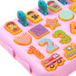 Merishopp Montessori Puzzle Board Early Preschool Toys Shape Pattern Kids Gifts Block 5In1 Pink Xl| Baby Learning Toy | Infant A