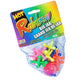 JA-RU Rainbow Big Jacks Game Set - Large Multicolor Rubber Jax & Hi Bounce Ball - Retro Party Favors, Stocking Stuffer, Classic Toy
