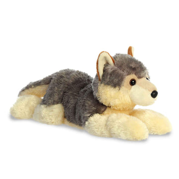Aurora® Adorable Grand Flopsie™ Wily Wolf Stuffed Animal - Playful Ease - Timeless Companions - Gray 16.5 Inches