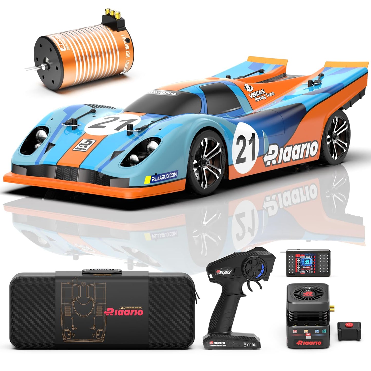 AMORIL 1/10 Fast Brushless RC Drift Cars for Adults,Max 200KM/H Carbon Fiber On-Road Supercar with 3660 3900KV Brushless Motor,1