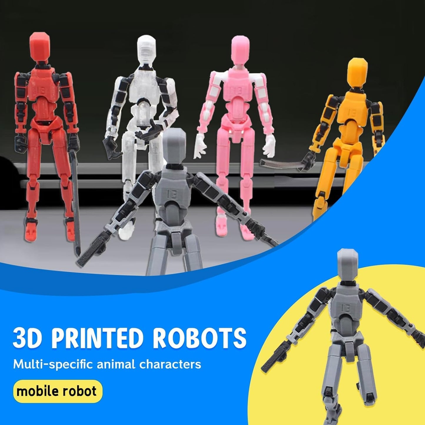 Merryxd Titan 13 Action Figure, Lucky 13 Action Figure T13 Action Figure 3D Printed Multi-Jointed Movable, Nova 13 Action Figure