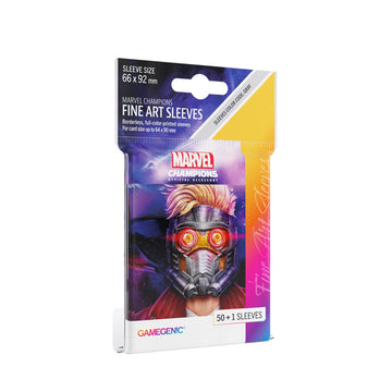 Gamegenic Marvel Champions The Card Game Official Star-Lord Fine Art Sleeves Pack Of 50 Art Sleeves And 1 Clear Sleeve Card Game Holder Use With Tcg And Lcg Games Made By Fantasy Flight Games