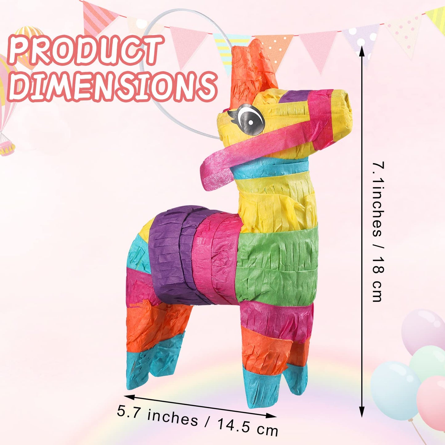 Kathfly 12 Pcs Mini Donkey Piatas Small Mexican Piata Cactus Fiesta Decorations Mexican Party Decorations Cinco De Mayo for Fies