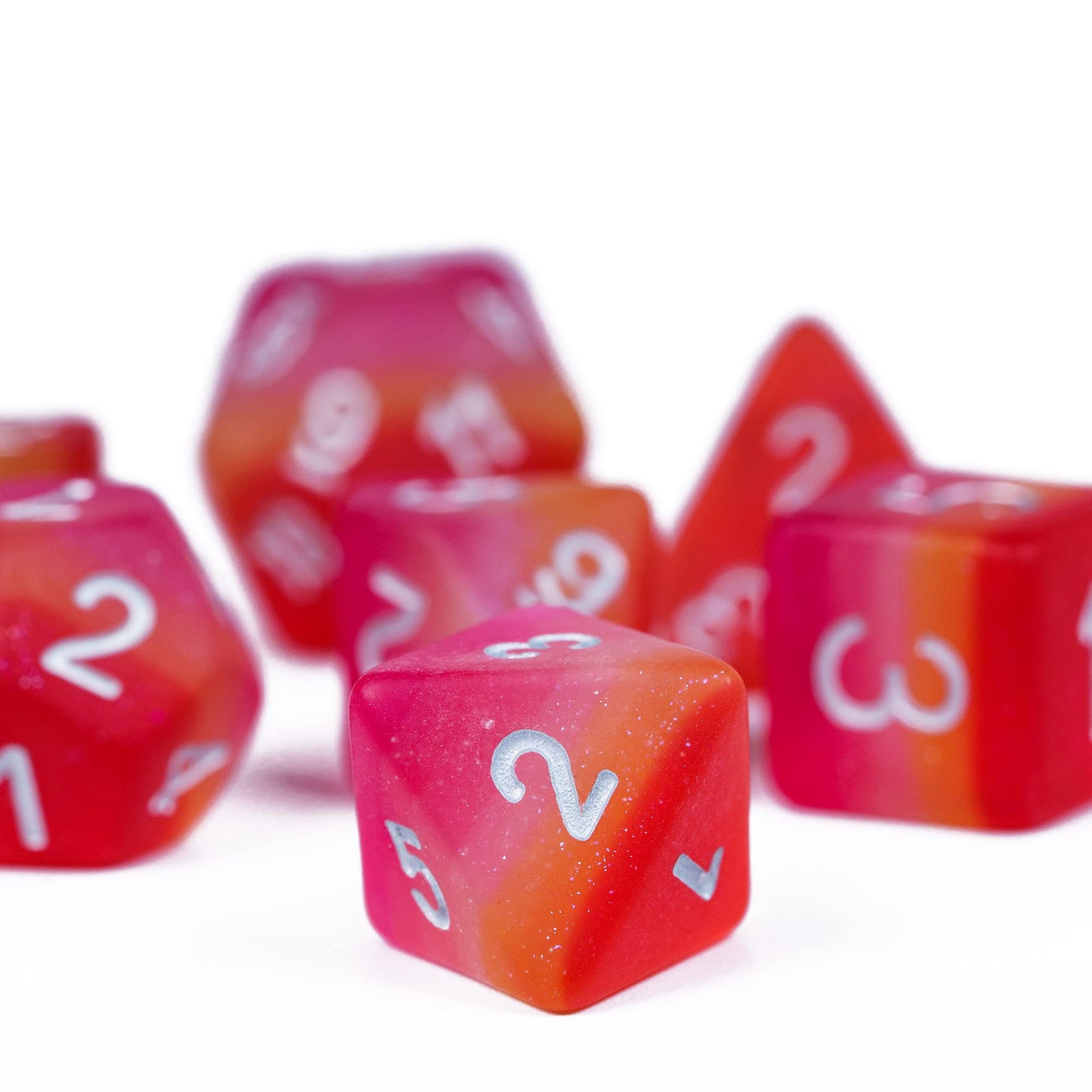 Hddais 7Pcs Lesbian-Pride Polyhedral Dice Set, Homosexual Flag D&D Dice For Dungeons And Dragons, Dnd Dice For Rpg And Other Tab