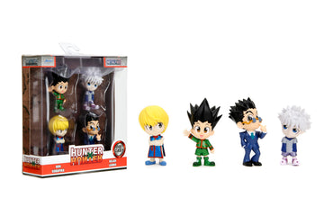 Jada Hunter x Hunter Metalfigs 2.5 4 Pack (Gon  Killua  Kurapika  Leorio) - Collectible Die-Cast Figures - Authentic Designs  enhanced Quality - Toys for mature-themeds & Kids