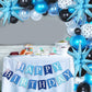 Toniful 4 Pcs 22Inch 4D Light Blue Explosion Star Mylar Balloons 14Point Star Balloons For Party Backdrop Christmas,New Year Bir