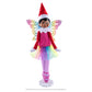 The Elf On The Shelf Scout Girl (Dark Tone/Brown Eyed Girl) With Magifreez Rainbow Snow Pixie