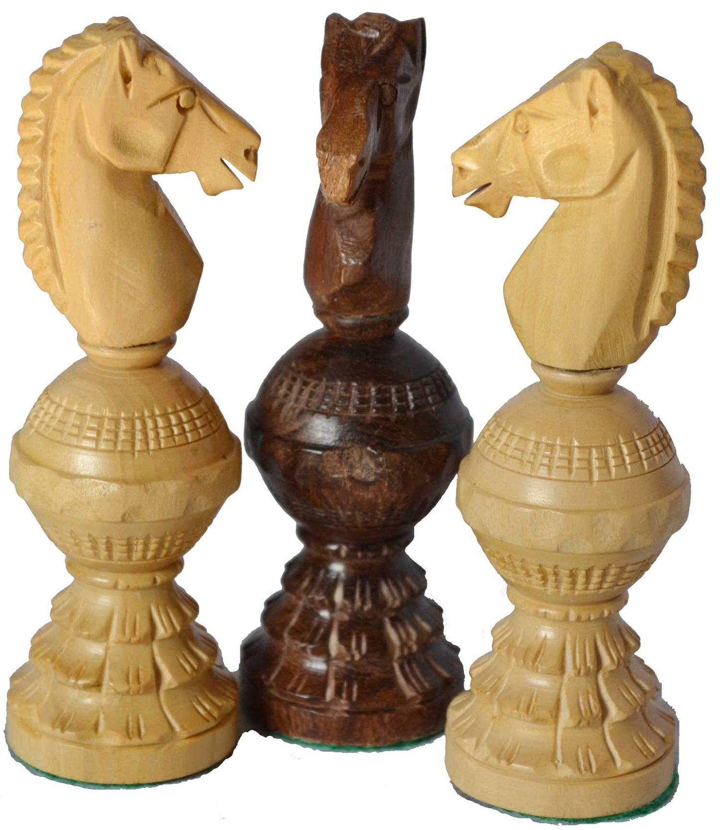 Chessbazar Chess Set Globe Design King 5' 32 Wooden Weighted Handmade Chess Pieces By