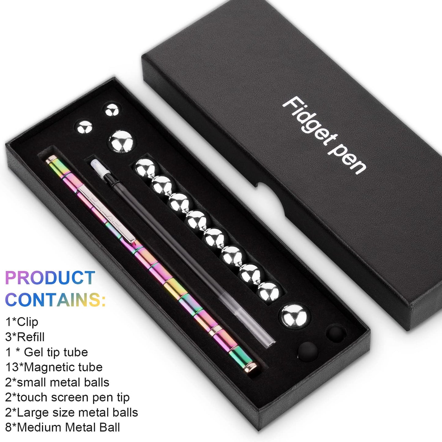 Nbzxsymag Fidget Pen, Magnetic Fidget Toy Pen,Fidget Toy For Birthday Gifts Best Gift For 10 11 12 13 14 15 Year Old Boy - Novel